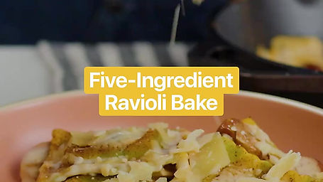 Warm up this winter with this quick and cozy ravioli bake. Did we mention it has only five ingredients